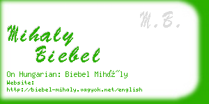 mihaly biebel business card